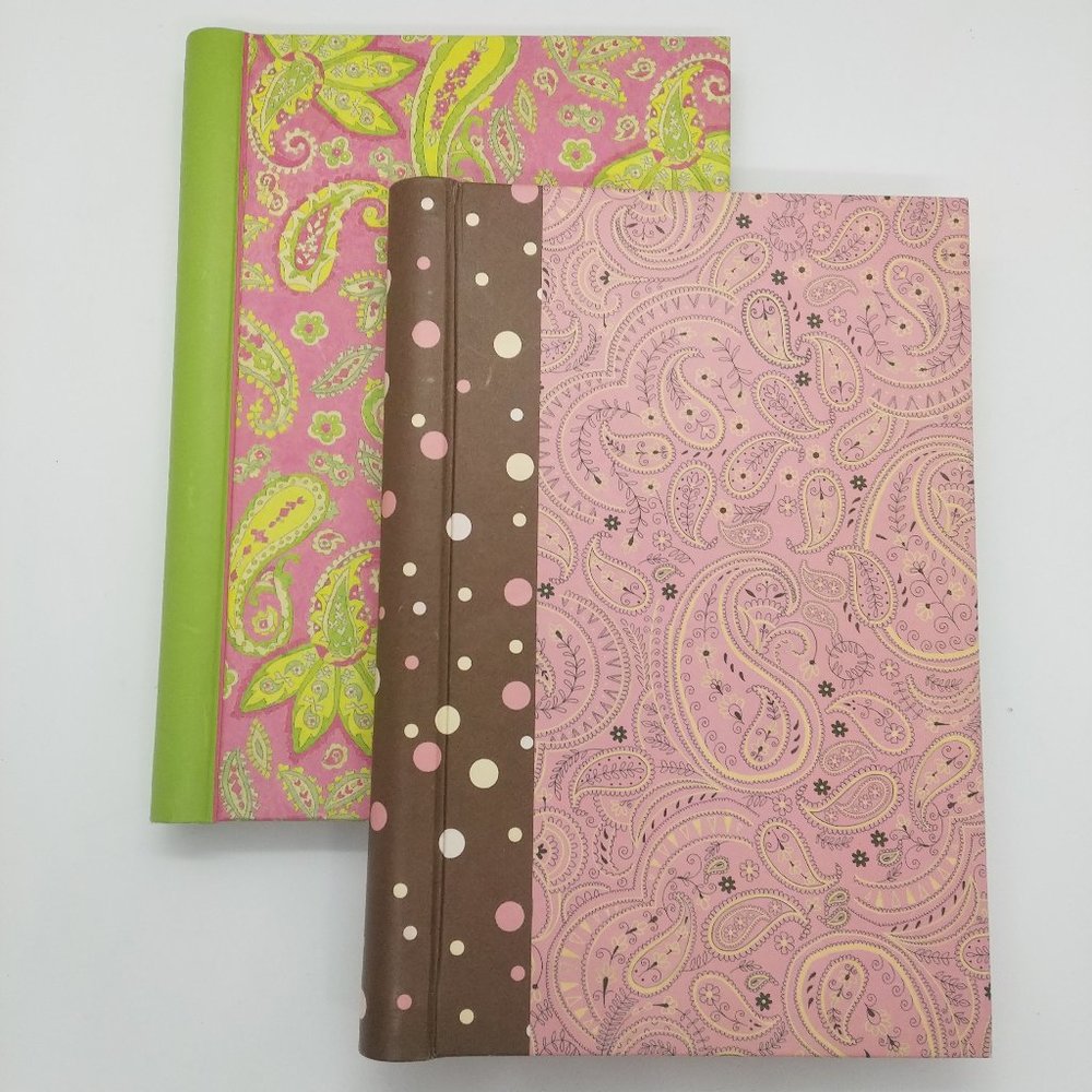 Pair of 6"x8" Paisley Spiral Bound Notebooks